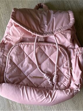 Pink Quilted Baby Backpack Diaper Bag